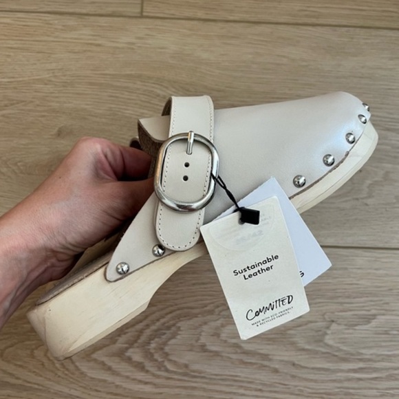 Mango MNG | size 38 studded leather clogs - Picture 4 of 9